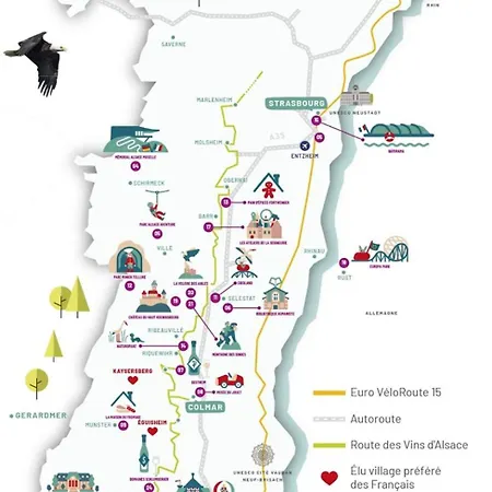 Apartament L'etoile Du Vignoble Au Coeur D'un Ranch Alsacien Sur La Route Des Vins Meuble 4 Etoiles - Climatise